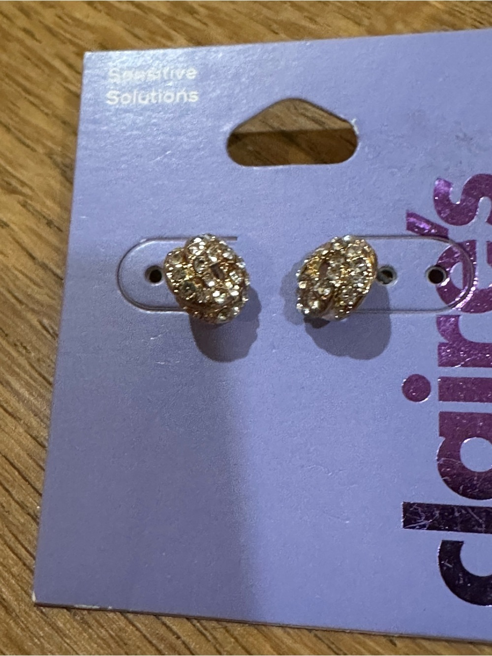 Claire's Gold-Tone Rhinestone Cluster Stud Earrings